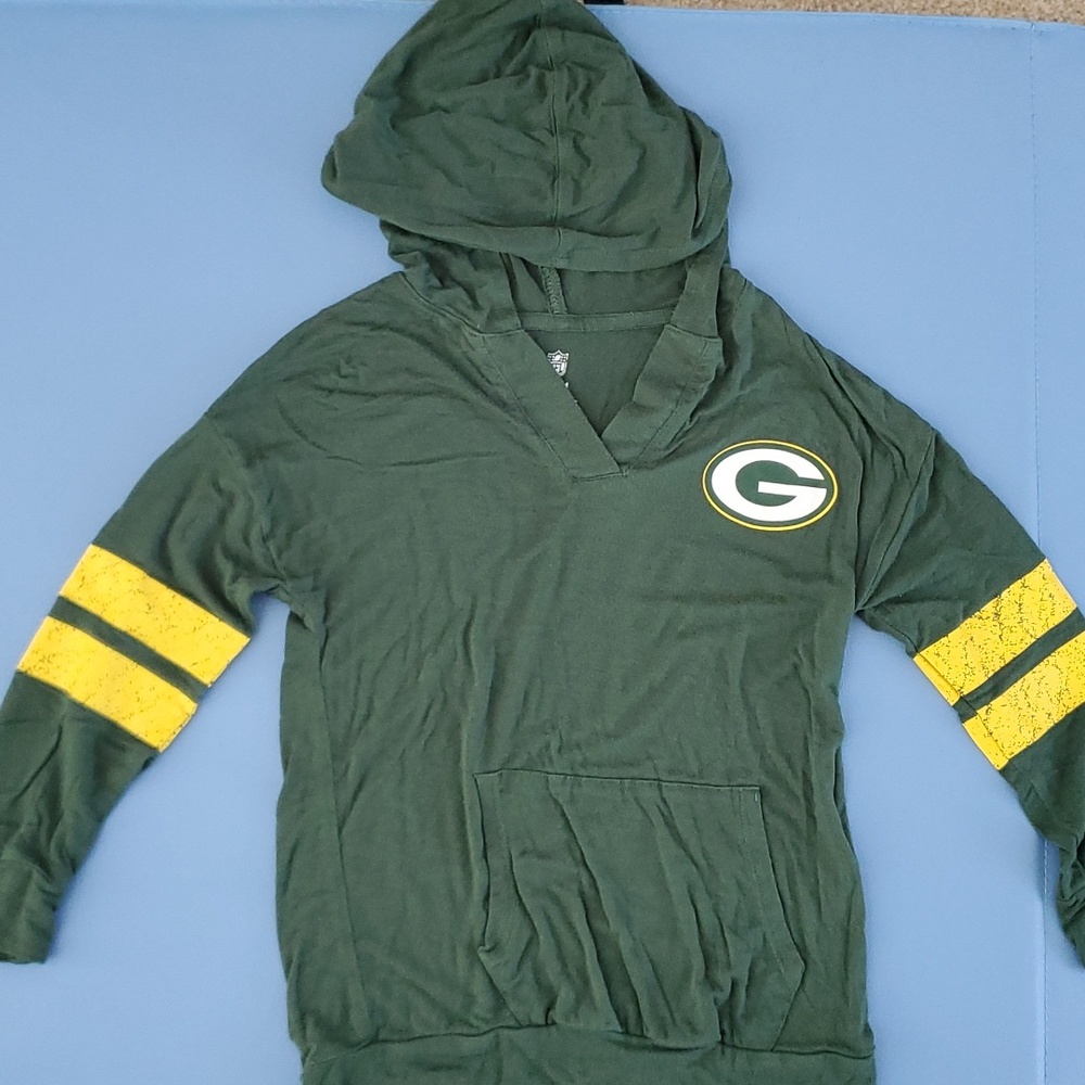 Green Bay Packers, long-sleeve hooded t-shirt, size 4/5